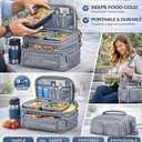 Titan by Arctic Zone Expandable Lunch Box – Insulated, Crush-Resistant Cooler with 2 Ice Walls & Leak-Proof Lining – Meal Prep Bag with Strap & Container for Work & Travel | Black