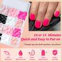 2 x 288PC Short Press on Nails Square Fake Nails Press ons with Glue&Adhesive Tabs, 12 Sizes Glossy&Matte Acrylic Nails Press on Nails Pack Glue Nails Short Stick Nails XS Artificial Fingernails