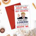 3 x Funny Card for Dad from Daughter, Son, Kids - Father's Day Gifts for Dad from Daughter, Son, Kids - Birthday card for dad, Dads Birthday Gifts Ideas - Fathers Greeting Card, Premium Quality