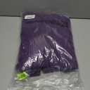 Taodou Women Hooded Knit Cardigans Button Cable Open Front Sweater Coat Purple, Medium