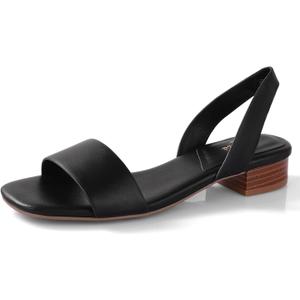 Ankis Low Heel Women Sandal Square Open Toe Brown Black White Leather Flat Sandal Comfortable Summer Slip on Slide Shoe Casual Beach Party Wedding 2025 (6)