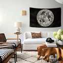 Black and White Tapestry Earth Flags for Classroom Living Room Decoration Poster - 3x5 Feet