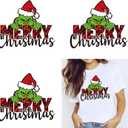 4 x 3Pcs Christmas Iron on Decals Transfer,Winter Christmas Iron on Patches Cartoon Christmas Hat Design Iron on Stickers Xmas Iron on Clothing Patches for Clothing Hat Pillow Backpack DIY Craft Supplies