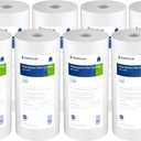 Pentair Pentek DGD-5005 Big Blue Water Filter, 10-Inch Whole House Sediment Filter Cartridge Replacement, Dual-Gradient Density Spun Polypropylene, 10" x 4.5", 5 Micron, Pack of 7
