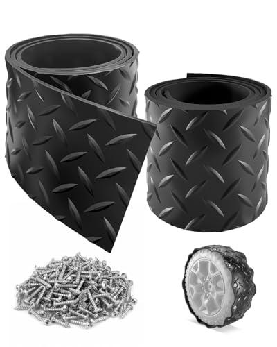 ZXWATC Rubber Tire Upgrade Kit for Power Wheel Kids Electric Ride On Car, Anti-Slip and Noise Reduction Wheel Replacement, Durable Shock Absorbing Tire Protection Covers for Plastic Wheels-2PCS