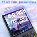 R36MAX Retro Game Console (R36S New Upgrade) - 4K HD 4.0" IPS Screen, 128GB Preloaded 22,000+ Retro Games, Open-Source Linux System, 4000mAh Rechargeable, Portable Video Games (Red 128G)
