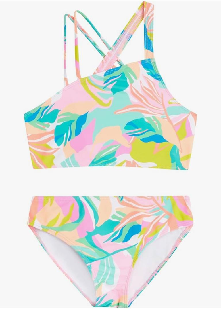 Kanu Surf Girls' Julia UPF 50+ Beach Sport Angle Bikini, Size 10