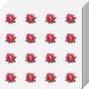 CREATCABIN 128Pcs 8 Sheets Small Rose Sticker Flower Planner Stickers Self-Adhesive Waterproof Plant Decoration Decals Plastic Planner Stickers for DIY Scrapbooking Envelope Helmet Crafts 0.98Inch