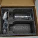 Syrup Dispenser for Coffee Bars, Set of 2 Glass Syrup Bottles with Black Pumps, 16.9 oz 500 ml, Coffee Bar Accessories, Includes Sugar Free Coffee Syrup Labels in Black