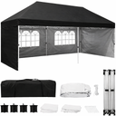 Eachbid 10x20 Pop Up Canopy Gazebo with 4 Removable Sidewalls, Windows, Carry Bag, Portable Waterproof Outdoor Tent, Commercial Instant Gazebo Tent for Patio/ Outdoor/ Wedding Parties and Events