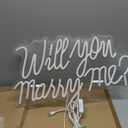 Will You Marry Me Neon Sign, Super Large Size 21.7x13.8 Inch Neon letter Signs for Wall Room Backdrop Decoration (Warm White)