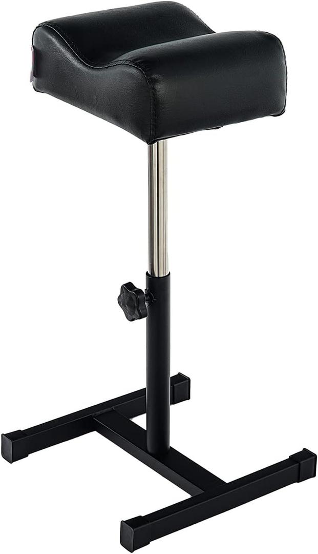 Pedicure Manicure Footrest Adjustable Height Stand Beauty SPA Salon Nail Care Black (7.88"D x 10.63"W x 24.4"H)