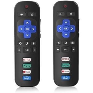 2PCS Nmaayss Replacement Remote for Roku TV Remote, Compatible with TCL Roku/Onn Roku/Hisense Roku/Philips Roku/Sharp Roku/Westinghouse Roku/Insignia Roku TV(Not for Roku Stick, Box or Speaker)