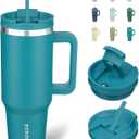 BJPKPK Insulated Tumblers With Handle And Straw 40 oz Stainless Steel Tumbler Cups With Lid,Laguna