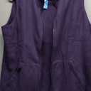 MAGCOMSEN Women's Fleece Vest Outerwear Sleeveless Lightweight Zip Jacket Warm Soft Hiking Running Vest Zipper Pockets, XL