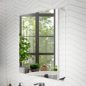 20x24 Inch Recessed Medicine Cabinet with Mirror, Aluminum Medicine Cabinet Mirror, Recessed or Surface Mount with 2 Adjustable Shelves Storage Organizer, Pre-Assembled Door, Soft-Closed System, 20"x24" Standard