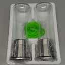 Premium Salt and Pepper Grinder Set of 2 - Two Refillable Stainless Steel Sea Salt & Spice Shakers with Adjustable Coarse Mills - Easy Clean Ceramic Grinders w/BONUS Silicone Funnel & Cleaning Brush