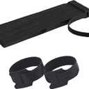 12 Inch Black Cable Ties 50 PCS Reusable Fastening Cable Straps Adjustable Hook & Loop Organizer Straps Cords Management for Home, Office and Data Centers