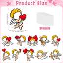 2 x 60pcs Valentine's Day Cupid Theme DIY Cutouts The Love God Hearts Bulletin Board Decoration Set DIY Love Gods Paper Cut-Outs Decor for Valentines Classroom Photo Craft Party School Wall Door Supplies