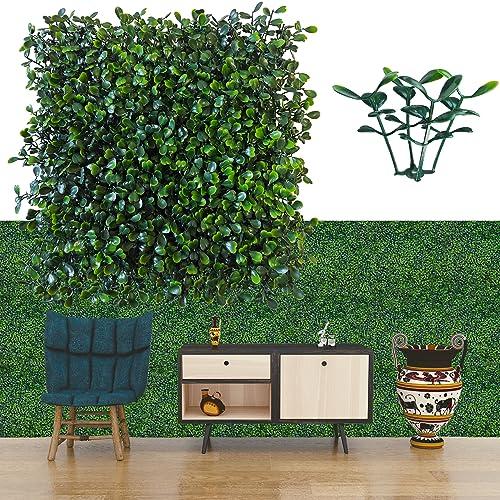 ODTORY Artificial Grass Wall Panel Backdrop,10 X 10 in 24P(16.8 sqft) UV-Anti Greenery Boxwood Panels for Indoor Outdoor Green Wall Decor & Ivy Fence Covering Privacy ODTORY Artificial Grass Wall Panel Backdrop,10 X 10 in 24P(16.8 sqft) UV-Anti Greenery Boxwood Panels for Indoor Outdoor Green Wall Decor & Ivy Fence Covering Privacy