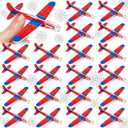 Skylety 50 Pcs Spider Web Themed Foam Gliders Airplane Toys for Kids, Foam Paper Airplane, Spider Web Birthday Party Favors Goodie Bag Stuffers Outdoor Flying Toys Bulk Prizes for Kids Classroom
