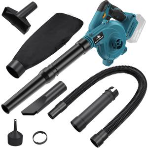 Cordless Leaf Blower for Makita 18V Battery,Electric Jobsite Air Blower with Brushless Motor,6 Variable Speed Up to 180MPH,2in1 Handle Electric Blower and Vacuum Cleaner(Battery Not Included)