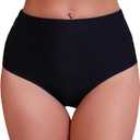 Seagoo Womens High Waisted Bikini Bottoms Tummy Control Full Coverage Bathing Suit Swim Bottom, Large