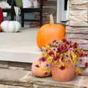 Artificial Fall Flowers Fake Petunias Plants for Outdoor Decoration, 2 Pcs Silk Faux Flowers UV Resistant No Fade Plants for Garden Balcony Yard Porch Realistic Indoor Decor (Burgundy Purple)