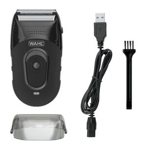 Wahl Compact Rechargeable Lithium Ion Shaver Kit with Hygienic Rinseable Foils & Cutter Bar with Dual Flexible Foils That Move with The Contours of Your Face - 7065