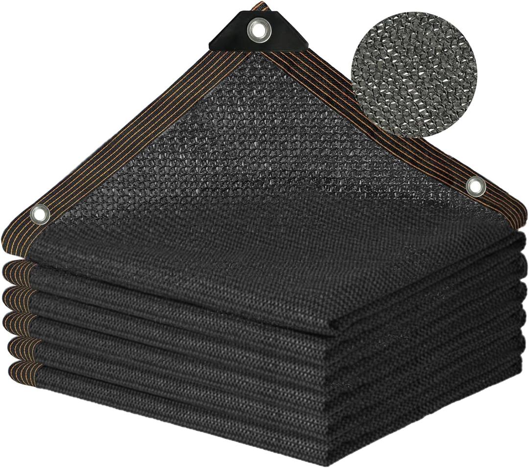 90% Shade Cloth for Garden 10x8,Sunblock Netting with Grommets UV-Resistant Greenhouse Shade Cloth Cover,Sun Shade Mesh for Patio Chicken CoopBarns Backyard Black