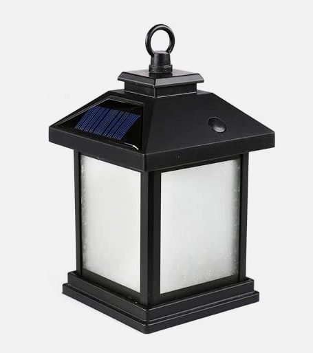 Solar Outdoor LED Lantern, 2700K Warm 7in. LED Soft White BLANK SIDE FRAME