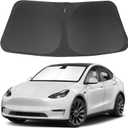 Windshield Sun Shade Custom Fit for 2016-2024 2025 Tesla Model Y Model 3 Accessories Foldable Front Window Sunshade Shield Blocker Keeps Car Cool