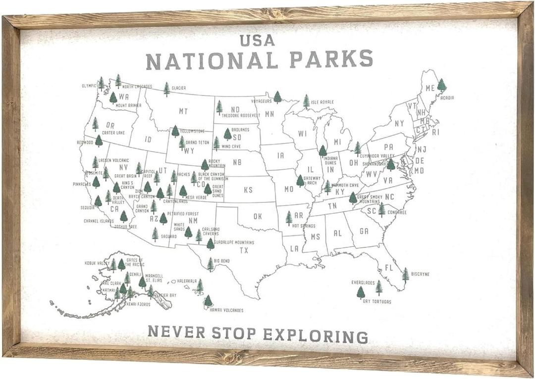 National Park MAP PIN Board