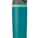 Owala FreeSip Sports Travel Water Bottle, 24 oz Blue Insulated Stainless Steel with Flip-Top Straw Lid