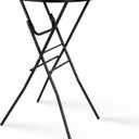 Byliable Cocktail Table 28in High Top Round Folding Indoor Outdoor, Plastic Bar Height Foldable Bistro Tall Table for Party, Patio, Dining Room, Kitchen, Events, Removable Locking Legs, Black (2843 in)