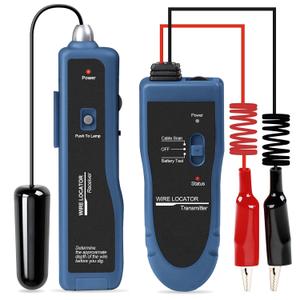 Underground Wire Locator, Cable Tester F02 Pro for Locate Wires, Locate Control Wires Cables Pet Fence Wires, up to 3 Feet Deep 1640 Feet Length, Equiped with Rechargeable 1100mAh Battery