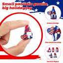 60 Pcs 4th of July Mini Gnomes Figurines Tiny Gnome Figures Independence Day Patriotic Mini Resin Gnomes Memorial Day Decor for Desktop Moss Landscape Cake Decor Party Favors