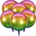 HOUSE OF PARTY 4D Sphere Balloons Pack of 6 (Rainbow)