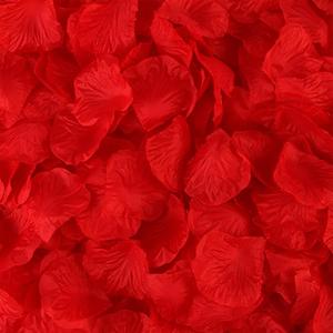 1000 Pcs Artificial Fake Rose Petals,Flower Petals for Romantic Night, Engagement, Party, Wedding, Event Flower Decoration(Red)