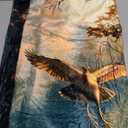 Deer and Forest Scene Throw Blanket Gifts, Soft Cozy Fleece Blanket with Wildlife Nature Print, Blanket for Couch Bed Sofa, Perfect for Hunters and Nature Lovers, 50x60 in (Color320)