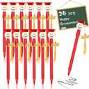 24 Pcs Graduation Cap Ballpoint Pen with Tassels, Happy Face Round Shaped Graduation Pens with Metal 2026 Tassel, Congrats Grad 0.7 mm Black Rollerball Pen for Graduation Party Favors (Red)