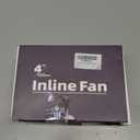 4 Inch Inline Duct Fan with Speed Controller, Upgraded Inline Fans High-Efficiency Exhaust Duct Fan, Low Noise HVAC Ventilation in Basement Bathroom Workshop Attic Grow Tent