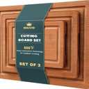 Bamboo Cutting Board Set of 3, Wood Cutting Boards for Kitchen with Juice Grooves, Durable Chopping Board for Meat, Vegetables & Meal Prep