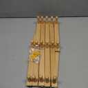 Wall Rack with 16 Hooks, Wooden Wall Expandable Coat Rack for Coat, Hats, Baseball Caps, Coffee Mug, Jewelry(Natural)