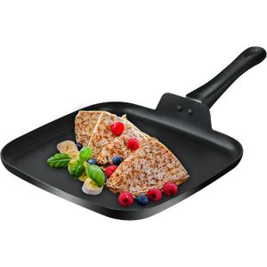 10 Inch Square Griddle Pan, Nonstick Grill Pan for Cooking Eggs, Omelettes, and More, Griddle Cookware, PFOA Free