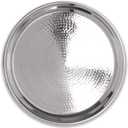 Hammered Stainless Steel Trays – Round Silver Serving Trays - Metal Serving Tray - 2 Pc - Large Tray 15” Medium Tray 13” - Decorative Platters – by Colleta Home