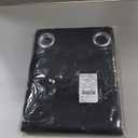 NICETOWN Pitch Black Solid Thermal Insulated Grommet Blackout Curtains/Drapes for Bedroom Window (2 Panels, 42 inches Wide by 63 inches Long, Black)