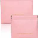 5 x Makeup Bag for Purse:GlorBrochas PU Leather Makeup Pouch Set Large & Small Portable Cosmetic Bags, Waterproof Squeeze Top Coin Purse,Travel Organizer for Makeup,Lipstick, Jewelry,Earbuds(Pink)