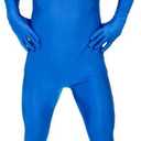 Morphsuits Full Body Costume Halloween Bodysuit, Spandex Bodysuit Costumes Adult, Morph Suits Adults, Mens Halloween Costumes (Medium, Blue)