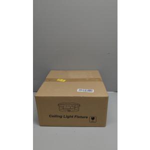 Black Flush Mount Ceiling Light Fixtures, 2Light Ceiling Mount for Farmhouse with Seeded Glass Lampshade, Industrial Flush Mount Light Fixture Farmhouse for Hallway, Kitchen, Entryway and Foyer